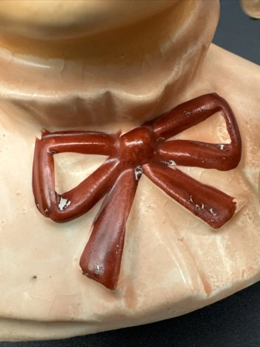 VTG 50’s Head Vase Pink Ponytail Pearl Earring Engagement Ring Bow Girl Ceramic